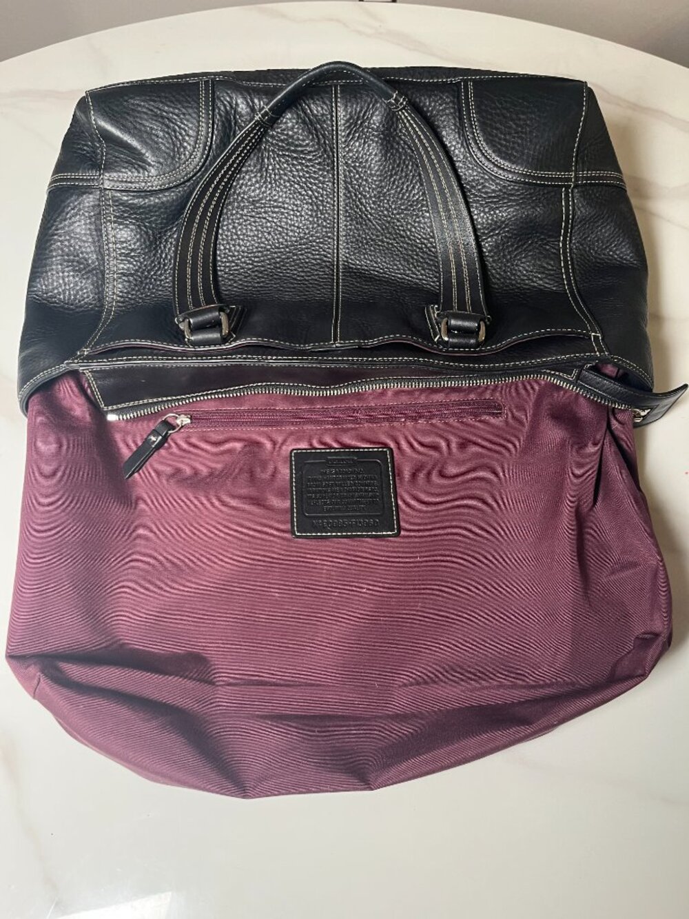 Coach Black Pebbled Leather Turnlock Tote Carryall F16960 EUC - Picture 16 of 16